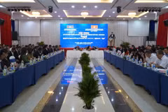 Hội nghị “Kết nối doanh nghiệp sản xuất, logistics Việt Nam - Campuchia” trở thành diễn đàn bàn thảo nhiều giải pháp tháo gỡ khó khăn cho doanh nghiệp hai nước. (Ảnh: Khánh Ly/Vietnam+)
