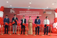 Lễ khai trương Văn phòng đại diện Học viện Handbridge Việt Nam tại Thành phố Hồ Chí Minh. (Ảnh: PV/Vietnam+)