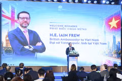 Diễn đàn Doanh nghiệp Anh Quốc – Việt Nam 2026 với chủ đề “Tầm nhìn 2045: Kiến tạo nền kinh tế thu nhập cao, giá trị cao", do Hiệp hội Doanh nghiệp Anh Quốc tại Việt Nam tổ chức tại TP Hồ Chí Minh. (Ảnh: PV/Vietnam+)