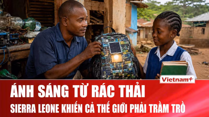 Nhà sáng chế Sierra Leone làm cặp phát sáng từ rác thải tái chế