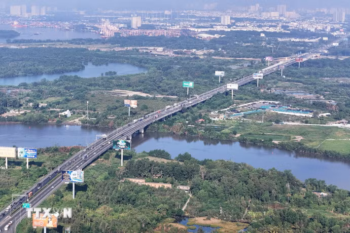 Cao tốc Thành phố Hồ Chí Minh-Long Thành-Dầu Giây. (Ảnh: Liên Sơn/TTXVN)
