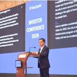 Chủ tịch UBND TP. Hồ Chí Minh Nguyễn Văn Được phát biểu tại hội nghị. (Ảnh: BTC)