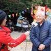 Ông Huỳnh Công Mỹ trả lời phóng viên TTXVN tại Brussels. (Ảnh: Duy Tùng/TTXVN)