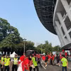 Nhiều CĐV Indonesia đã đến sân từ sớm để xem cả 2 trận đấu. (Ảnh: Đỗ Quyên \/TTXVN)