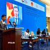 Đại sứ Việt Nam tại Ai Cập Nguyễn Nam Dương phát biểu tại phiên khai mạc hội nghị. (Ảnh: Hoàng Nhương/TTXVN)