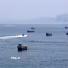 Quang cảnh eo biển Hormuz, gần thị trấn Khasab, miền Bắc Oman. (Ảnh: THX/TTXVN)