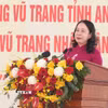 Phó Chủ tịch nước Võ Thị Ánh Xuân phát biểu tại buổi lễ. (Ảnh: Lê Huy Hải/TTXVN)