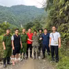 Lực lượng Công an triển khai truy bắt, bắt giữ thành công đối tượng Bùi Văn Nhượng. (Ảnh: TTXVN phát)