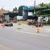 Hiện trường vụ tai nạn. (Ảnh: Đậu Tất Thành/TTXVN)