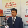 Tổng biên tập NXB Giáo dục Việt Nam Phạm Vĩnh Thái trả lời phỏng vấn TTXVN. (Ảnh: Tâm Hằng/TTXVN)