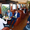Chuyến tàu Di sản vận hành mỗi ngày 2 chuyến, xuất phát từ ga Hà Nội lúc 6 giờ 20 phút và từ Thái Nguyên về Hà Nội lúc 17 giờ 10 phút hàng ngày. (Ảnh: Trần Trang/TTXVN)