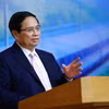 Thủ tướng Phạm Minh Chính chủ trì phiên họp thứ nhất của Ban Chỉ đạo các dự án quan trọng quốc gia lĩnh vực đường sắt. (Ảnh: Dương Giang/TTXVN)
