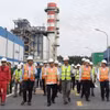 Phó Thủ tướng Bùi Thanh Sơn và Đoàn công tác của Chính phủ kiểm tra tiến độ xây dựng cụm dự án Nhà máy nhiệt điện Nhơn Trạch 3 và 4 tại tỉnh Đồng Nai. (Ảnh: VGP)