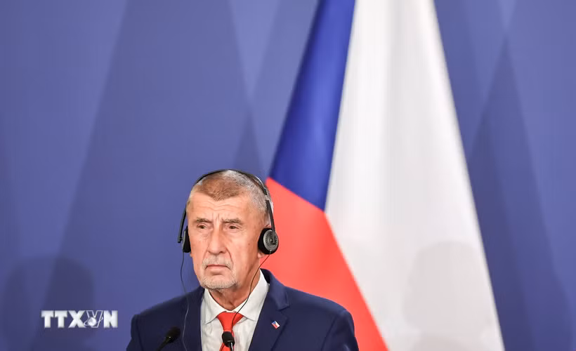 Thủ tướng Cộng hòa Séc Andrej Babis dự họp báo chung sau hội nghị thượng đỉnh tại Godollo, Hungary, ngày 23/6/2026. (Ảnh: THX/TTXVN phát)