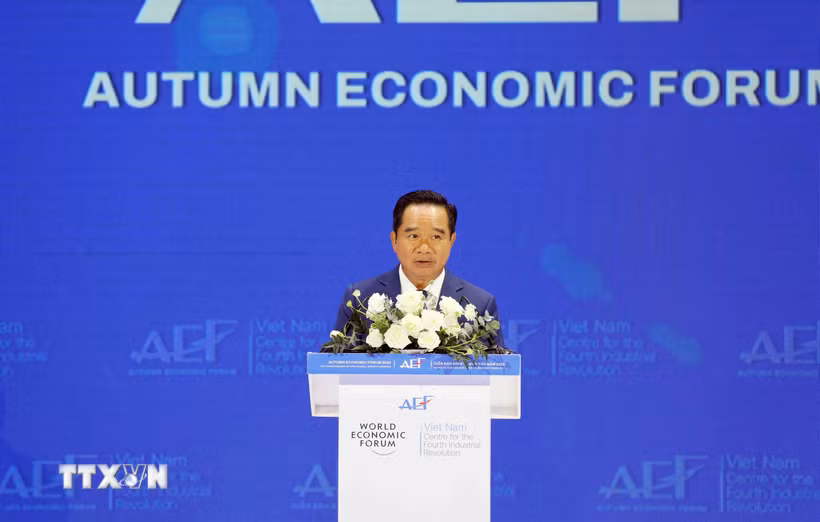 Ông Nguyễn Văn Được, Chủ tịch Ủy ban Nhân dân Thành phố Hồ Chí Minh phát biểu bế mạc. (Ảnh: Xuân Khu/TTXVN)