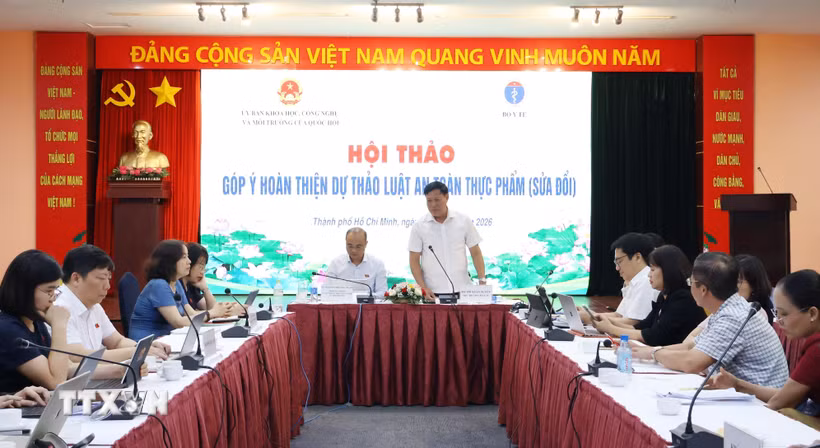 Ông Đỗ Xuân Tuyên, Thứ trưởng Bộ Y tế phát biểu tại Hội thảo. (Ảnh: Đinh Hằng/TTXVN)