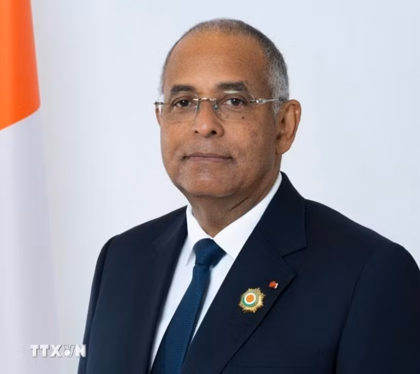 Chủ tịch Quốc hội nước Cộng hòa Côte d’Ivoire Patrick Achi. (Ảnh: TTXVN phát)