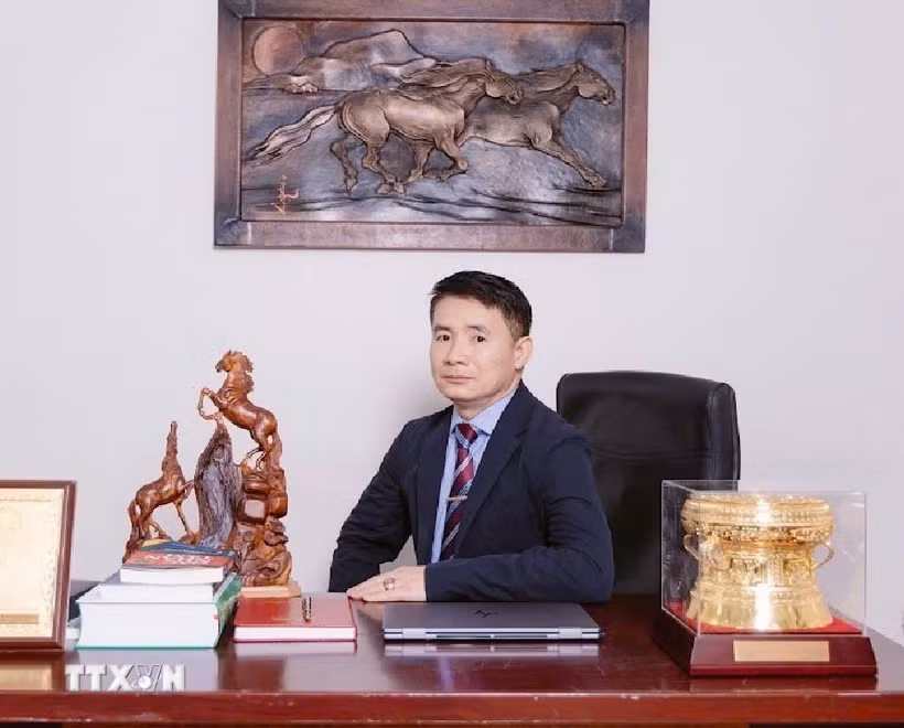 Chủ tịch Hội Người Việt Nam tại Mông Cổ Nguyễn Huy Tuấn. (Ảnh: TTXVN phát)