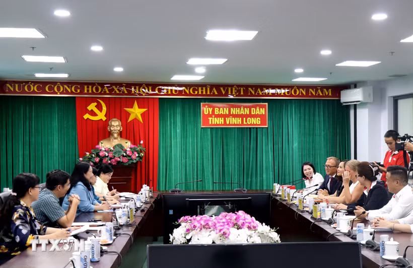Quang cảnh buổi làm việc. (Ảnh: Lê Thúy Hằng/TTXVN)