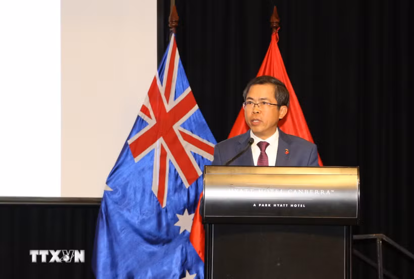 Đại sứ Việt Nam tại Australia Phạm Hùng Tâm. (Ảnh: Thanh Tú/TTXVN)