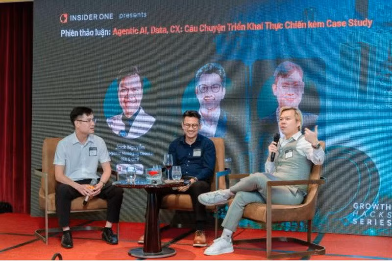 Ông Giáp Lê, Director of Growth 2W, Green SM; Ông Nhân Ngô, Director of User Growth, F88; Ông Jack Nguyễn, Regional Managing Director SEA & GCR, Insider One.