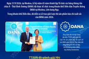 TTXVN giành Giải Nhì Cuộc thi Sản phẩm báo chí xuất sắc của OANA năm 2026