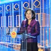 Thống đốc Ngân hàng Nhà nước Nguyễn Thị Hồng phát biểu tại sự kiện. (Ảnh: Vietnam+)
