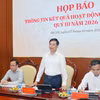 Phó Thống đốc Ngân hàng Nhà nước Phạm Thanh Hà trả lời tại họp báo. (Ảnh: Vietnam+)