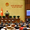Quốc hội biểu quyết thông qua Luật Tiếp cận thông tin (sửa đổi). Ảnh: Doãn Tấn - TTXVN