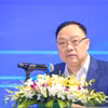 Ông Phạm Anh Tuấn - Vụ trưởng Vụ Thanh toán Ngân hàng Nhà nước phát biểu tại hội thảo. (Ảnh: Thanh Nga/Vietnam+)