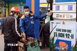 Một điểm kinh doanh xăng dầu Petrolimex Trần Quang Khải, Hà Nội. (Ảnh: Trần Việt/TTXVN)