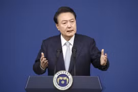 Tổng thống Hàn Quốc Yoon Suk Yeol. (Ảnh: Kyodo/TTXVN)