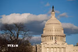 Tòa nhà Quốc hội Mỹ tại Washington, D.C. (Ảnh: THX/TTXVN)