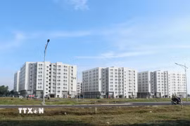 Một dự án nhà ở xã hội được triển khai đầu tư. (Ảnh: TTXVN)
