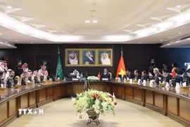 Thủ tướng Phạm Minh Chính dự và phát biểu tại Diễn đàn kinh doanh Việt Nam-Saudi Arabia, tháng 10/2023. (Ảnh: Dương Giang/TTXVN)