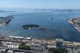 Quang cảnh cảng hàng hóa ở Rio de Janeiro (Brazil). (Ảnh: THX/TTXVN)