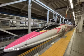 Một đoàn tàu Shinkansen của Nhật Bản. (Ảnh: Phạm Tuân/TTXVN)
