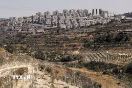 Quang cảnh khu định cư ở Efrat ở ngoại ô thành phố Bethlehem, Khu Bờ Tây. (Ảnh: Getty Images/TTXVN)