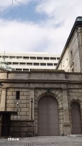 Trụ sở Ngân hàng trung ương Nhật Bản ở Tokyo. (Ảnh: Kyodo/TTXVN)