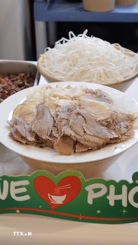Quảng diễn Phở tại Berlin. (Ảnh: Thu Hằng/TTXVN)