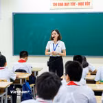 Bộ Giáo dục và Đào tạo đang nghiên cứu điều chỉnh chương trình giáo dục phổ thông. (Ảnh: Hoài Nam/Vietnam+)