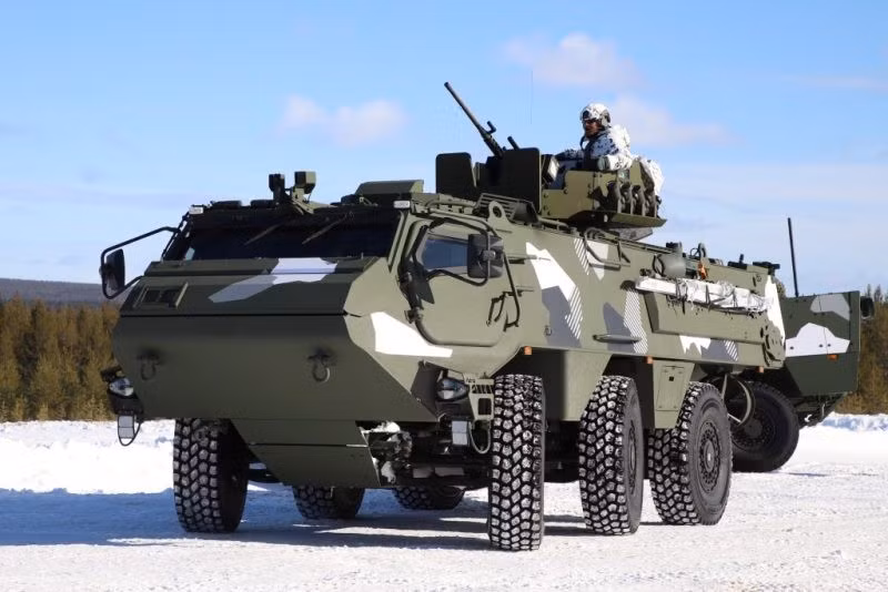 Xe bọc thép chở quân Patria 6x6. (Nguồn: Edrmagazine)