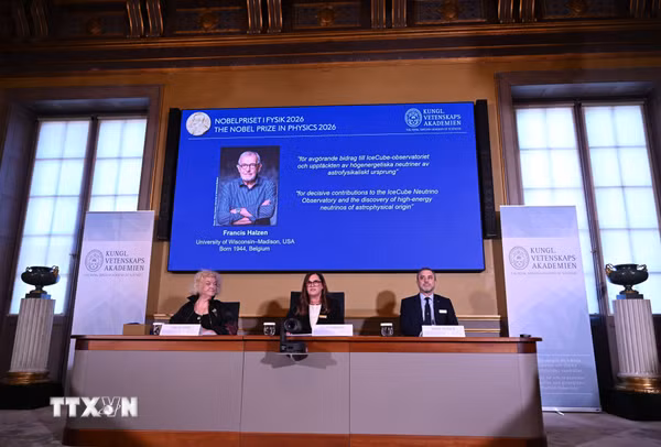 Giải Nobel Vật lý 2026 vinh danh nhà khoa học người Bỉ Francis Halzen