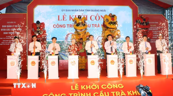 Quảng Ngãi khởi công cầu bắc qua sông Trà Khúc trị giá gần 2.200 tỷ đồng