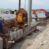 Dự án khắc phục khẩn cấp tuyến kè bảo vệ sông Thu Bồn khu vực An Lương (xã Duy Nghĩa) với tổng mức đầu tư 210 tỷ đồng, quy mô gồm 2 đoạn với tổng chiều dài khoảng 1.475m. (Ảnh: Anh Dũng/TTXVN)