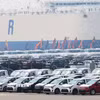 Ôtô tại cảng ở Pyeongtaek, phía nam thủ đô Seoul, Hàn Quốc. (Ảnh: Yonhap/TTXVN)