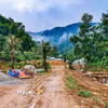Một khu vực có dấu hiệu bị san gạt, cải tạo mặt bằng giữa rừng phòng hộ Sóc Sơn, xã Kim Anh, Hà Nội. (Ảnh: Trung Nguyên/TTXVN)