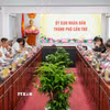Quang cảnh buổi làm việc. (Ảnh: Thanh Liêm/TTXVN)
