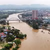 Mực nước sông Cầu lúc 9 giờ sáng 24/8/2026 tại Trạm Gia Bảy là 26,42m, vượt báo động II 0,42m và tiếp tục lên chậm. (Ảnh: Trần Trang/TTXVN)