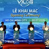 Đại biểu thực hiện nghi thức khai mạc VILOG 2026. (Ảnh: Xuân Anh/TTXVN)